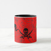 PIRATEN BEHANDELING KAARTEN, SKULL, SWORD Red Blac Mok (Midden)