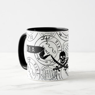 PIRATEN BEHANDELING KAARTEN, SKULL, SWOREN Black W Mok