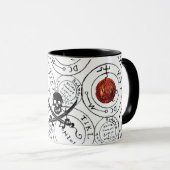 PIRATEN BEHANDELING KAARTEN, SKULL, SWOREN Black W Mok (Voorkant rechts)