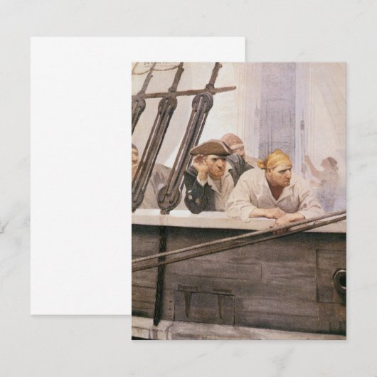 Piraten Brig Covenant in a Fog door NC Wyeth (Voorkant / Achterkant)