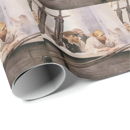  Piraten Brig Covenant in a Fog door NC Wyeth Cadeaupapier (Rol Hoek)