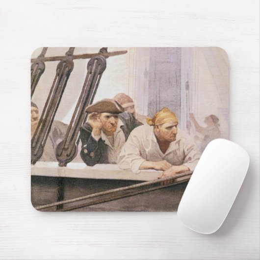 Piraten Brig Covenant in a Fog door NC Wyeth Muismat (Met muis)