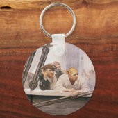  Piraten Brig Covenant in a Fog door NC Wyeth Sleutelhanger (Achterkant)