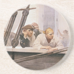 Piraten Brig Covenant in a Fog door NC Wyeth Zandsteen Onderzetter