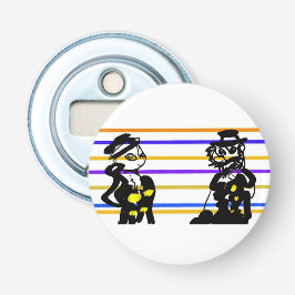 Piraten bruiloft button flesopener