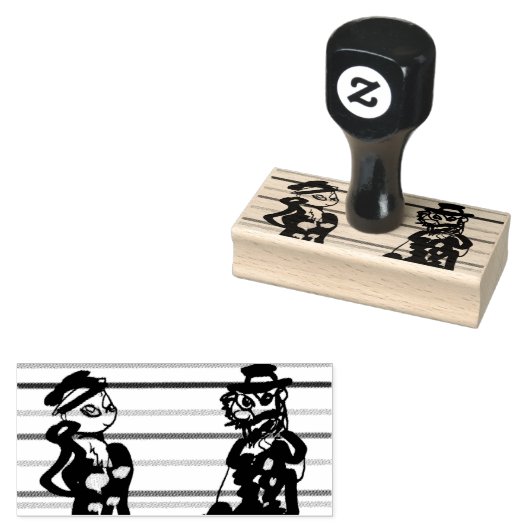 Piraten bruiloft rubberstempel (Gestempeld)