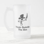 Piraten denken buiten de doos matglas bierpul (Links)