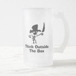 Piraten denken buiten de doos matglas bierpul