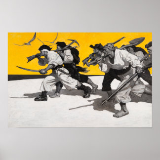 Piraten die schatten zoeken poster