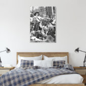  piraten die strijden en op het schip Drink Canvas Afdruk (Insitu (Slaapkamer))