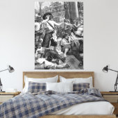 piraten die strijden en op het schip Drink Canvas Afdruk (Insitu (Slaapkamer))
