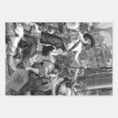  piraten die strijden en op het schip Drink Inpakpapier Vel (Voorkant)