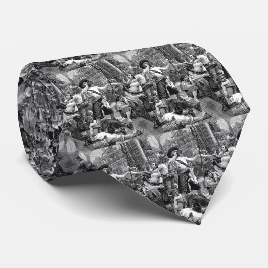 piraten die strijden en op het schip Drink Stropdas (Opgerold)