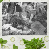  piraten die strijden en op het schip Drink Theedoek (Gevouwen)