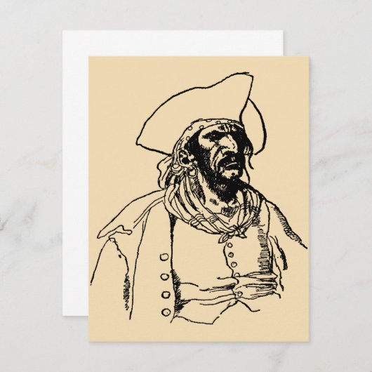 Piraten, een Buccaneer Sketch van Howard Pyle (Voorkant / Achterkant)