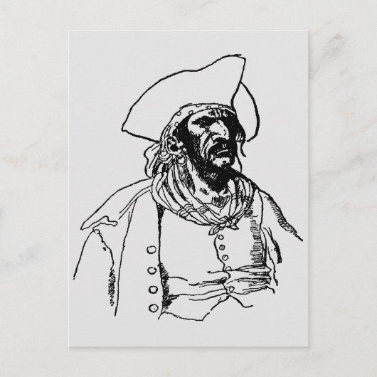 Piraten, een Buccaneer Sketch van Howard Pyle Briefkaart (Voorkant)
