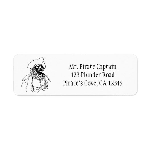 Piraten, een Buccaneer Sketch van Howard Pyle Etiket (Voorkant)