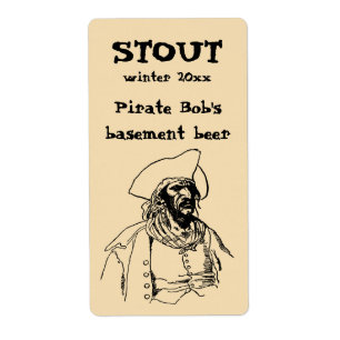 Piraten, een Buccaneer Sketch van Howard Pyle Etiket