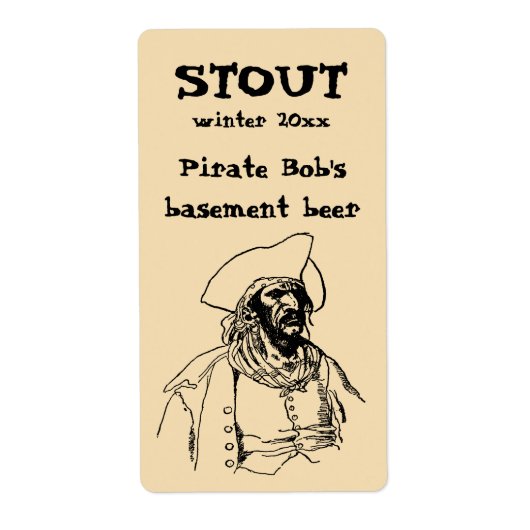 Piraten, een Buccaneer Sketch van Howard Pyle Etiket (Voorkant)