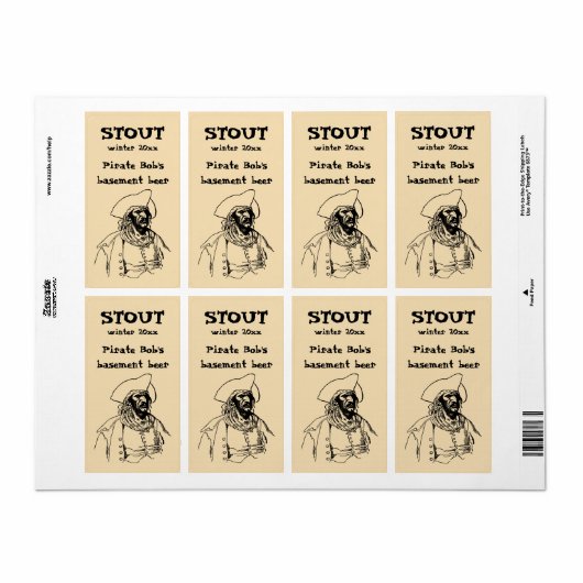 Piraten, een Buccaneer Sketch van Howard Pyle Etiket (Full Sheet)