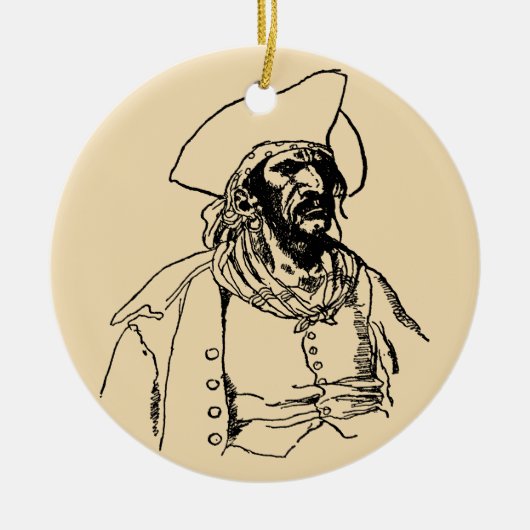  Piraten, een Buccaneer Sketch van Howard Pyle Keramisch Ornament (Voorkant)