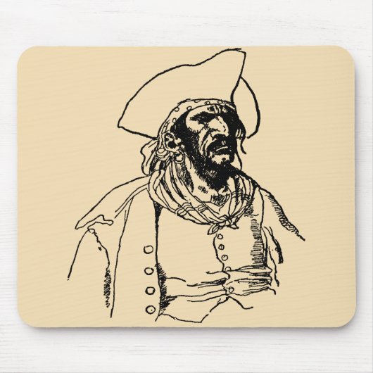 Piraten, een Buccaneer Sketch van Howard Pyle Muismat (Voorkant)
