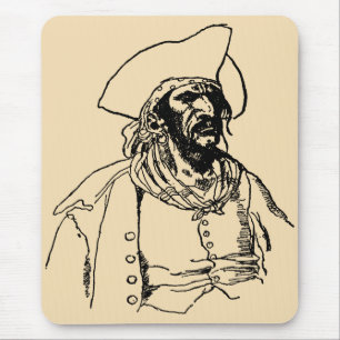 Piraten, een Buccaneer Sketch van Howard Pyle Muismat
