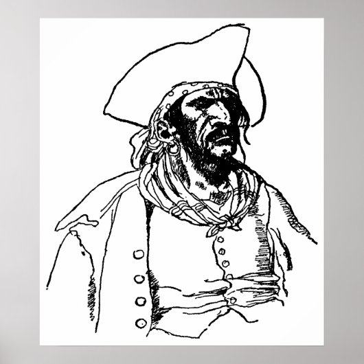Piraten, een Buccaneer Sketch van Howard Pyle Poster (Voorkant)