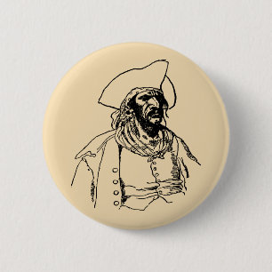 Piraten, een Buccaneer Sketch van Howard Pyle Ronde Button 5,7 Cm