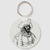 Piraten, een Buccaneer Sketch van Howard Pyle Sleutelhanger (Achterkant)