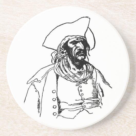 Piraten, een Buccaneer Sketch van Howard Pyle Zandsteen Onderzetter (Voorkant)