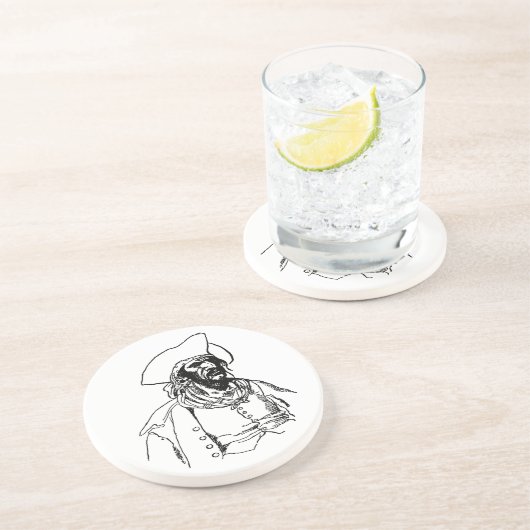 Piraten, een Buccaneer Sketch van Howard Pyle Zandsteen Onderzetter (Zijkant)