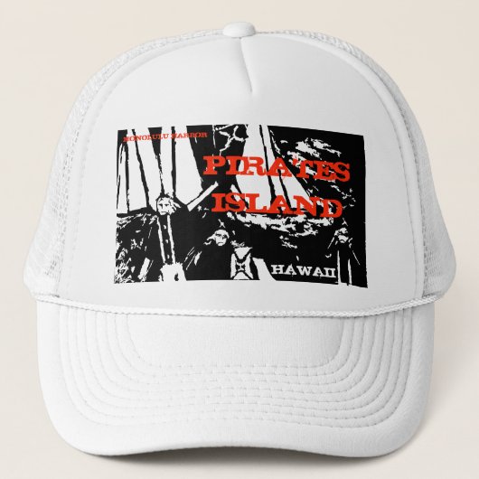 PIRATEN EILAND HONOLULU TRUCKER PET (Voorkant)