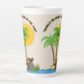 piraten eiland strand latte mok (Voorkant)