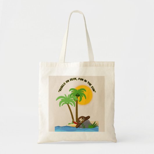 piraten eiland strand tote bag (Voorkant)