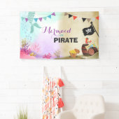 Piraten en Mermaids Birthday Party Banner (Insitu)