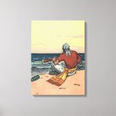  piraten, gemareend op een verlaten eiland canvas afdruk (Voorkant)