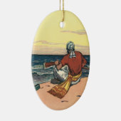  piraten, gemareend op een verlaten eiland keramisch ornament (Rechts)