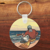 piraten, gemareend op een verlaten eiland sleutelhanger (Voorkant)
