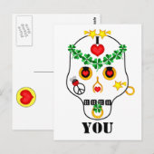 Piraten! Ik hou van... De schedel om te personalis Briefkaart (Voorkant / Achterkant)