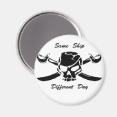 Piraten Jolly Roger hetzelfde schip verschillende Magneet (Voorkant / Achterkant)