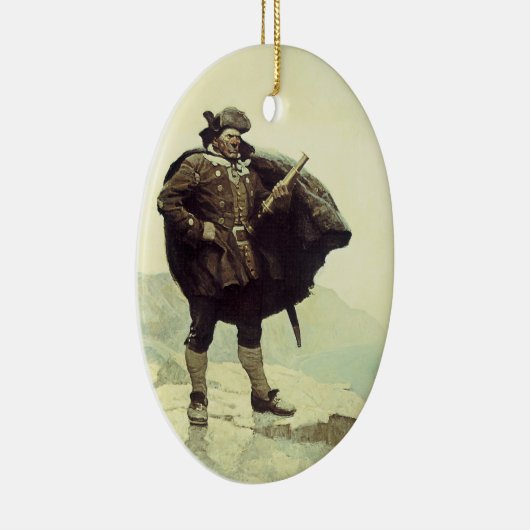  piraten, kapitein Bill Botten van NC Wyeth Keramisch Ornament (Rechts)