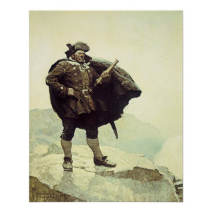 piraten, kapitein Bill Botten van NC Wyeth Poster