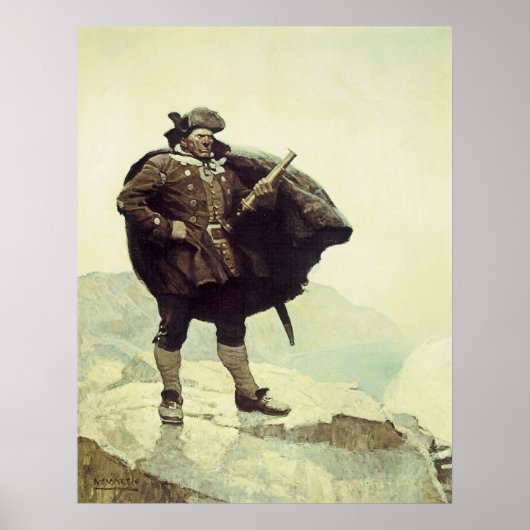 piraten, kapitein Bill Botten van NC Wyeth Poster (Voorkant)