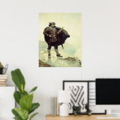 piraten, kapitein Bill Botten van NC Wyeth Poster (Thuiskantoor)