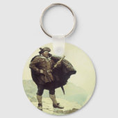  piraten, kapitein Bill Botten van NC Wyeth Sleutelhanger (Achterkant)