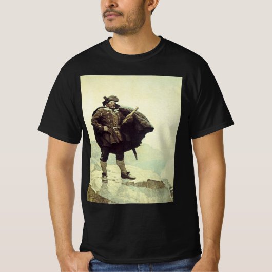 piraten, kapitein Bill Botten van NC Wyeth T-shirt (Voorkant)