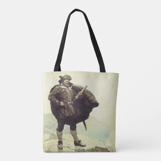  piraten, kapitein Bill Botten van NC Wyeth Tote Bag (Achterkant)