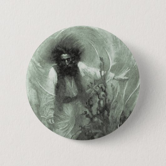  piraten, kapitein Goldsack van Howard Pyle Ronde Button 5,7 Cm (Voorkant)