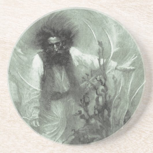 piraten, kapitein Goldsack van Howard Pyle Zandsteen Onderzetter (Voorkant)